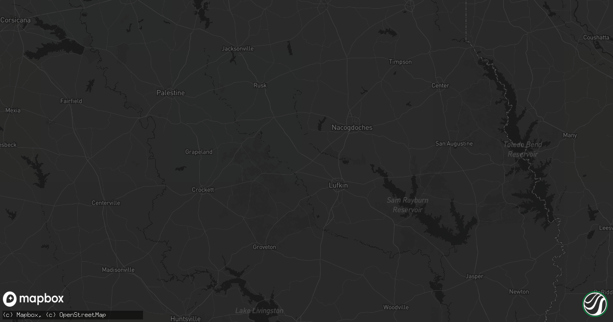 Hail map in Pollok, TX on June 2, 2026