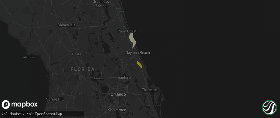 Hail map in Port Orange, FL on June 2, 2026