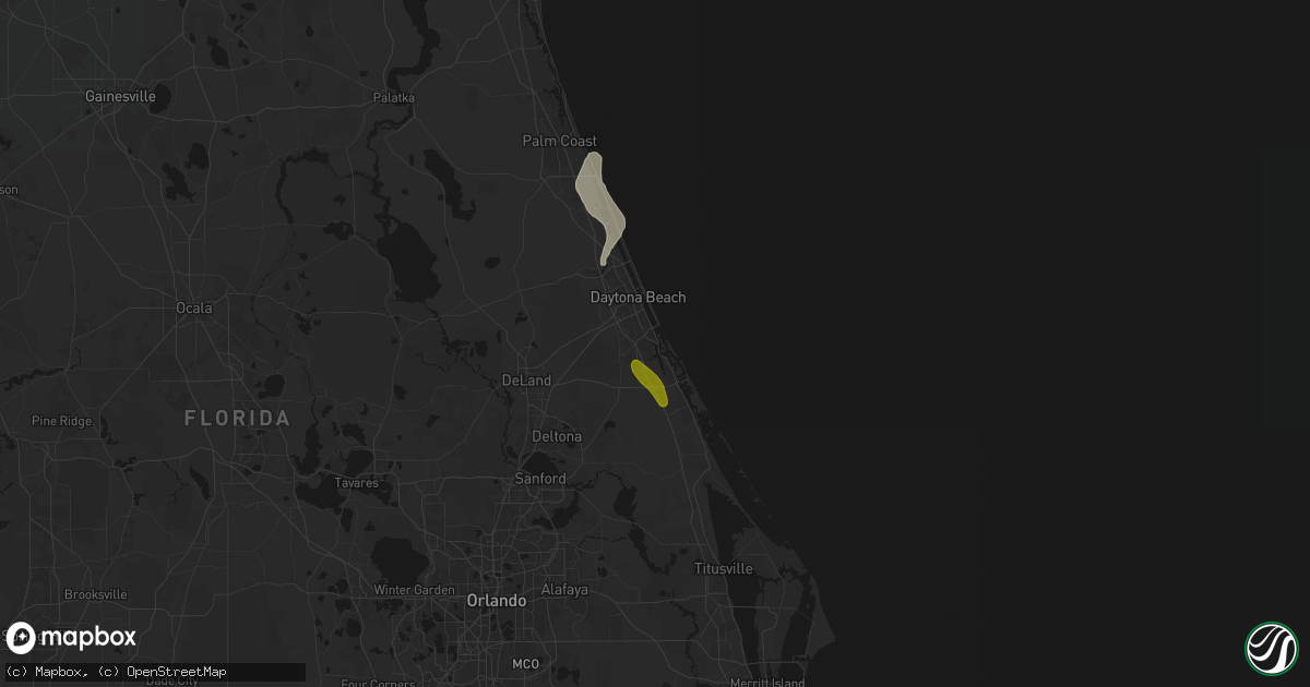 Hail map in Port Orange, FL on June 2, 2026