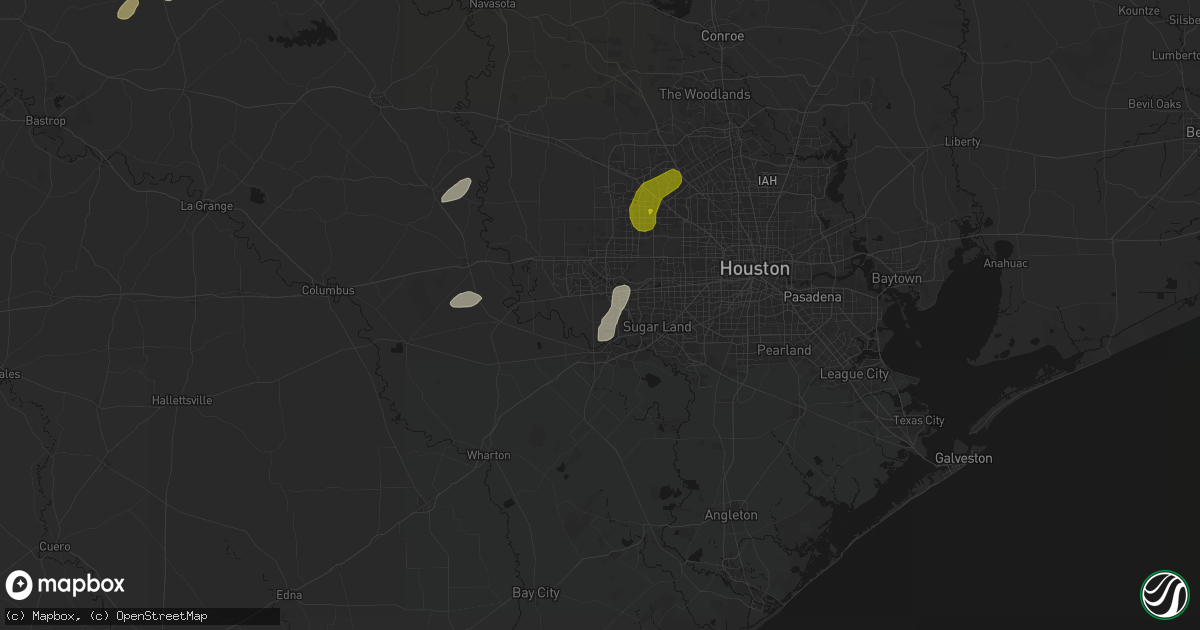 Hail map in Richmond, TX on June 2, 2026