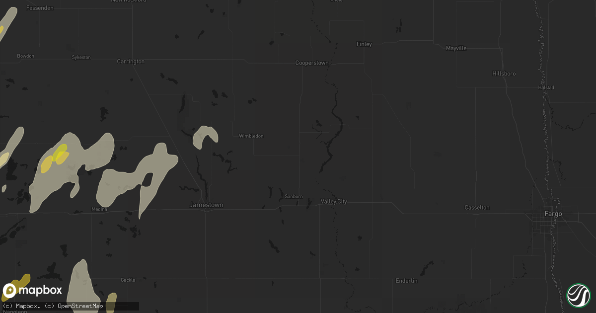 Hail map in Rogers, ND on June 2, 2026