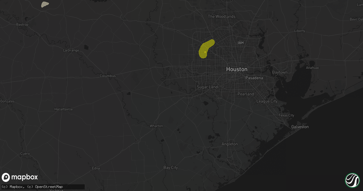 Hail map in Rosenberg, TX on June 2, 2026