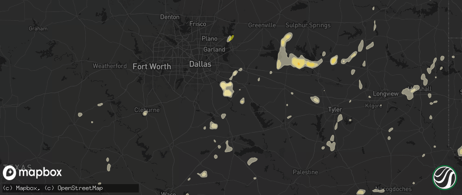 Hail map in Rosser, TX on June 2, 2026
