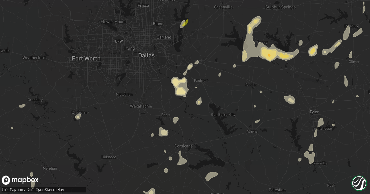 Hail map in Rosser, TX on June 2, 2026