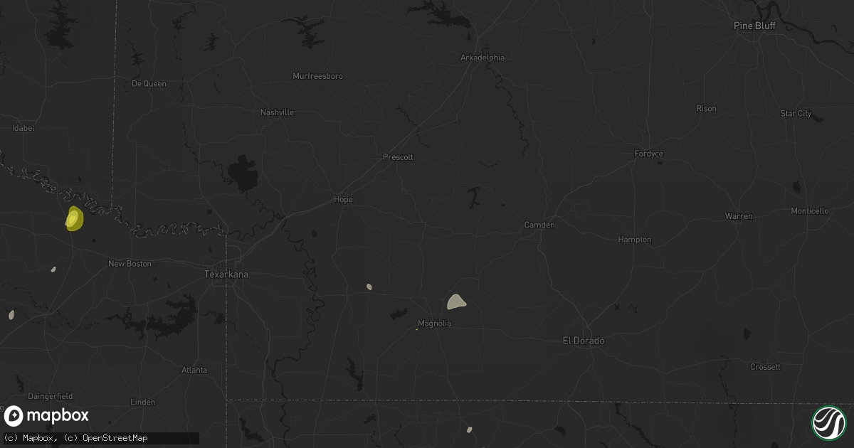 Hail map in Rosston, AR on June 2, 2026