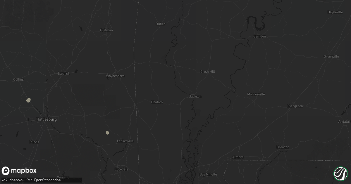 Hail map in Saint Stephens, AL on June 2, 2026