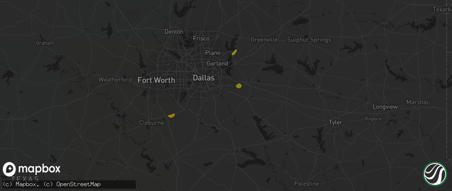 Hail map in Seagoville, TX on June 2, 2026
