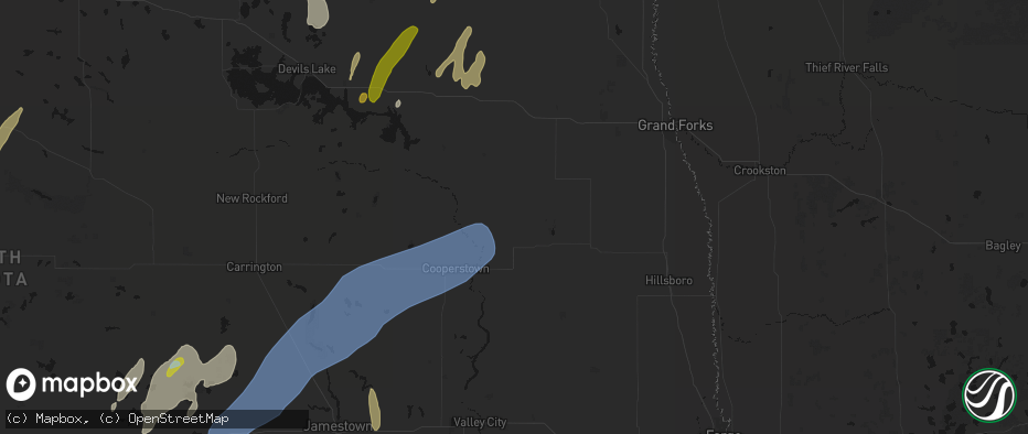 Hail map in Sharon, ND on June 2, 2026