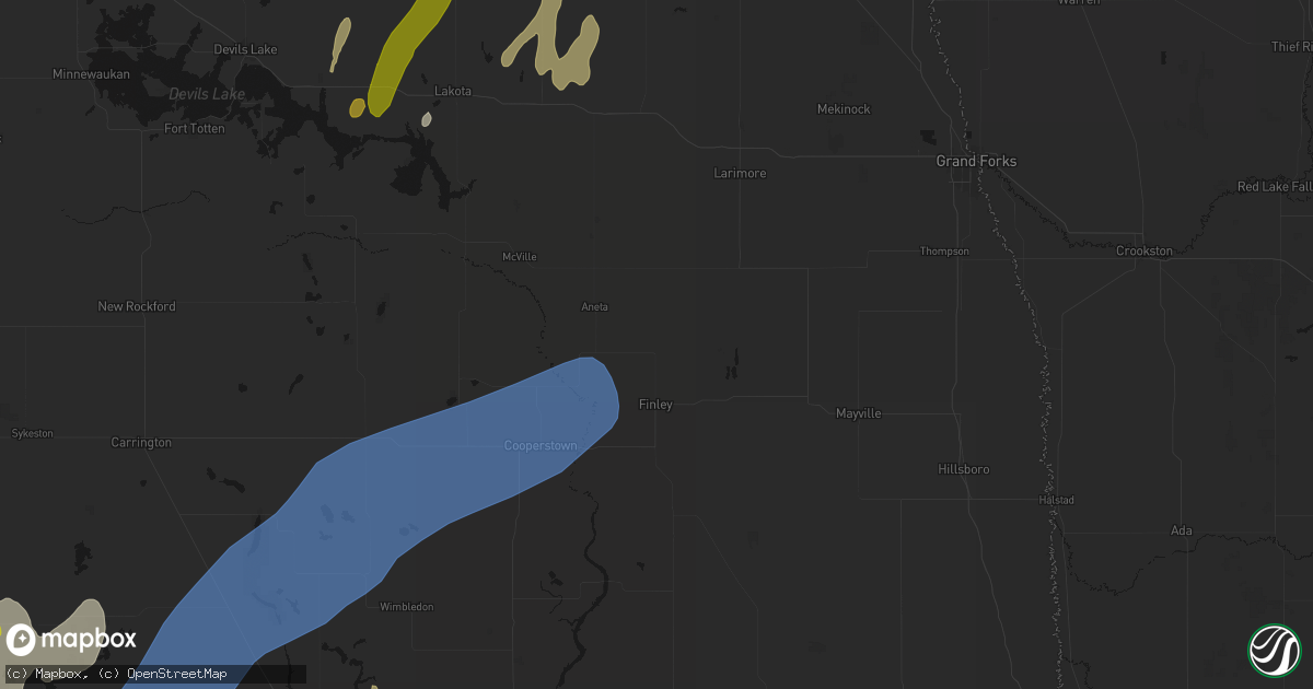 Hail map in Sharon, ND on June 2, 2026