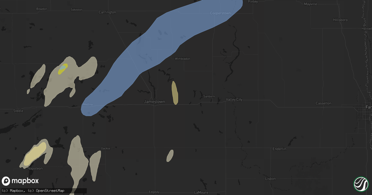Hail map in Spiritwood, ND on June 2, 2026