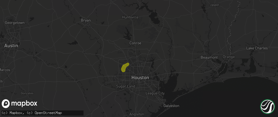 Hail map in Spring, TX on June 2, 2026