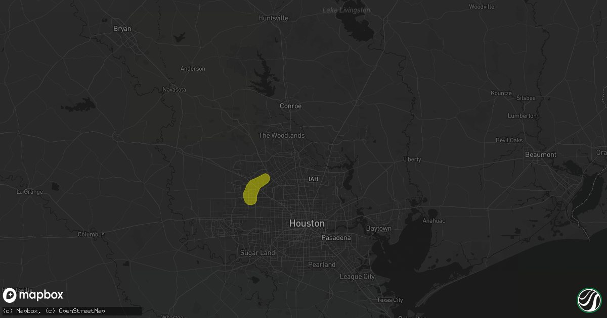 Hail map in Spring, TX on June 2, 2026
