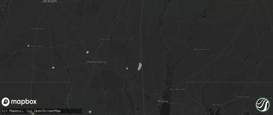 Hail map in State Line, MS on June 2, 2026