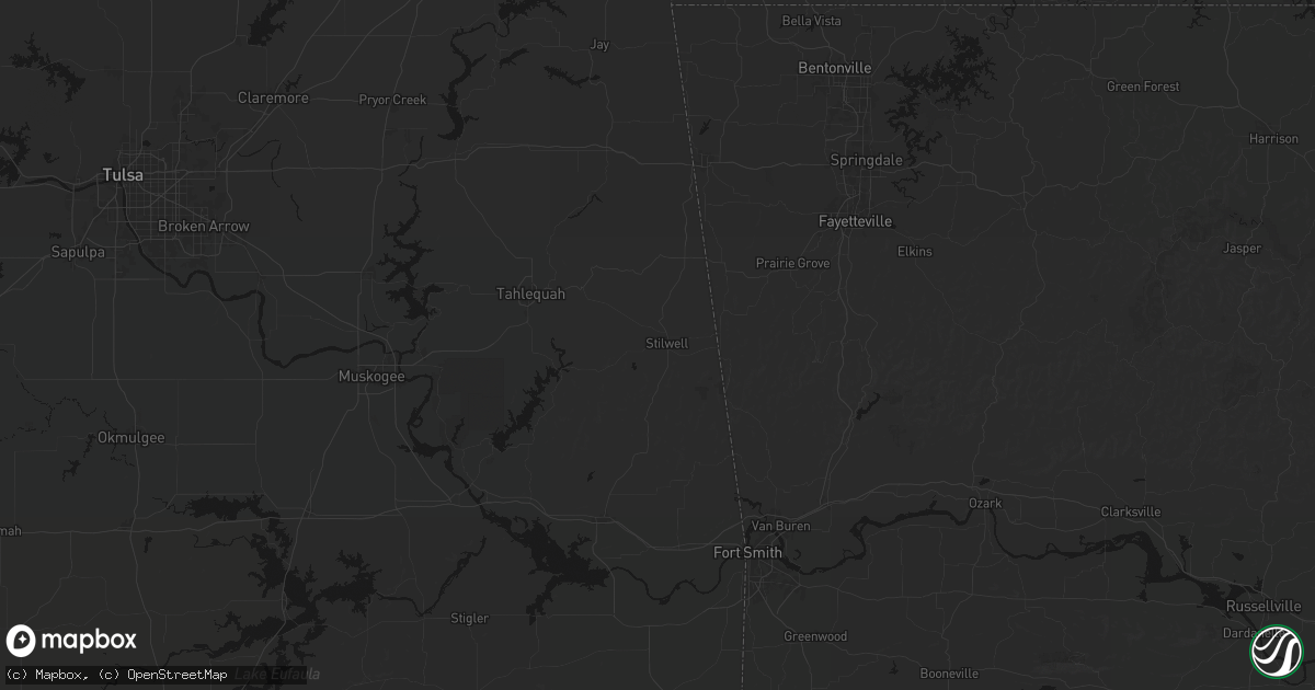Hail map in Stilwell, OK on June 2, 2026