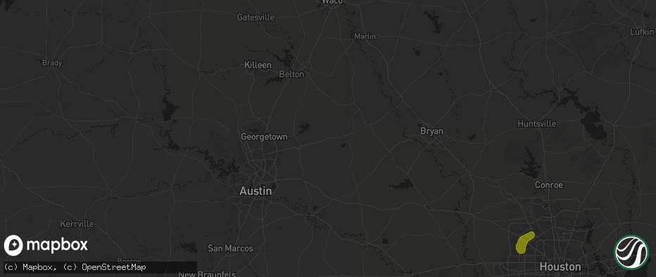 Hail map in Thorndale, TX on June 2, 2026