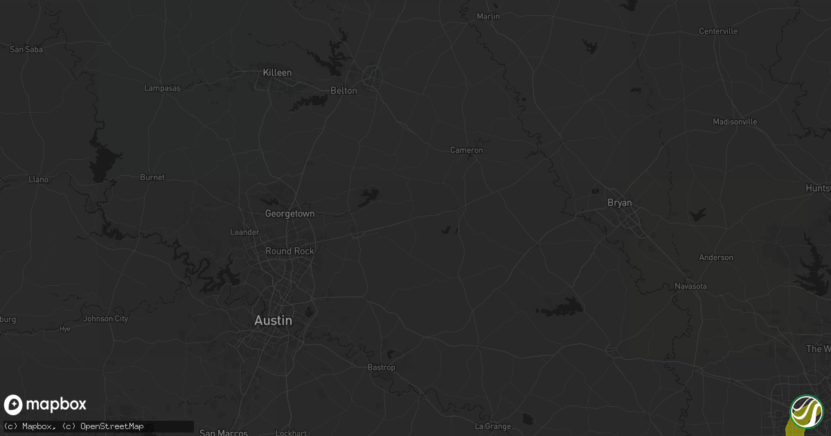 Hail map in Thorndale, TX on June 2, 2026