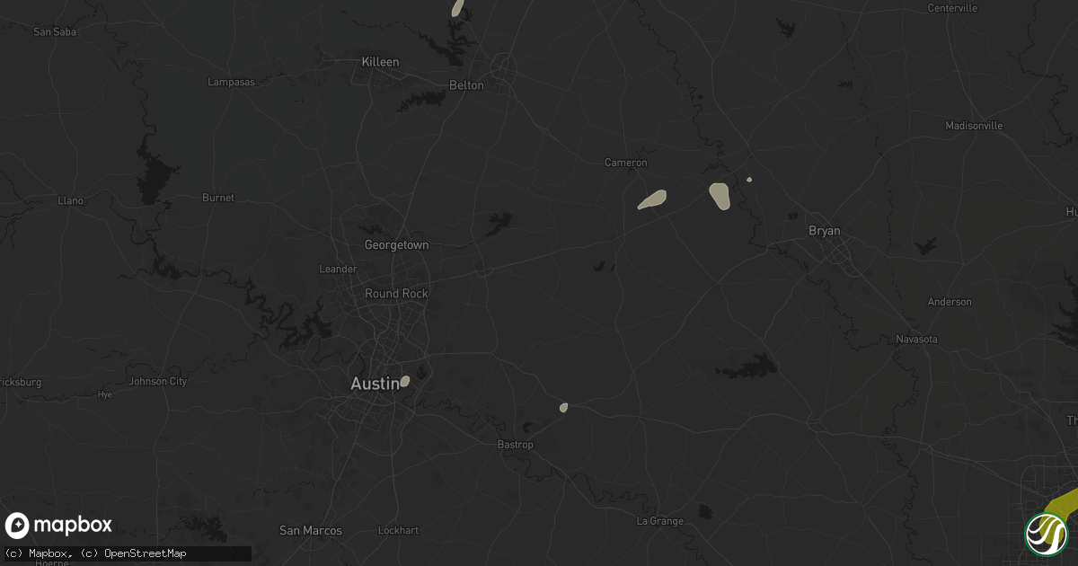 Hail map in Thrall, TX on June 2, 2026