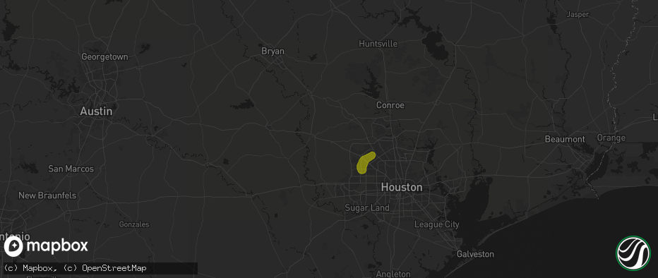 Hail map in Waller, TX on June 2, 2026