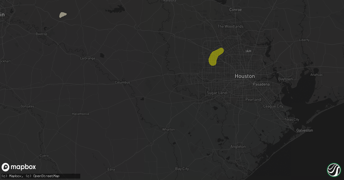 Hail map in Wallis, TX on June 2, 2026