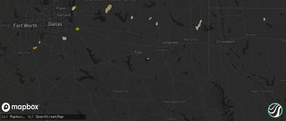 Hail map in Whitehouse, TX on June 2, 2026