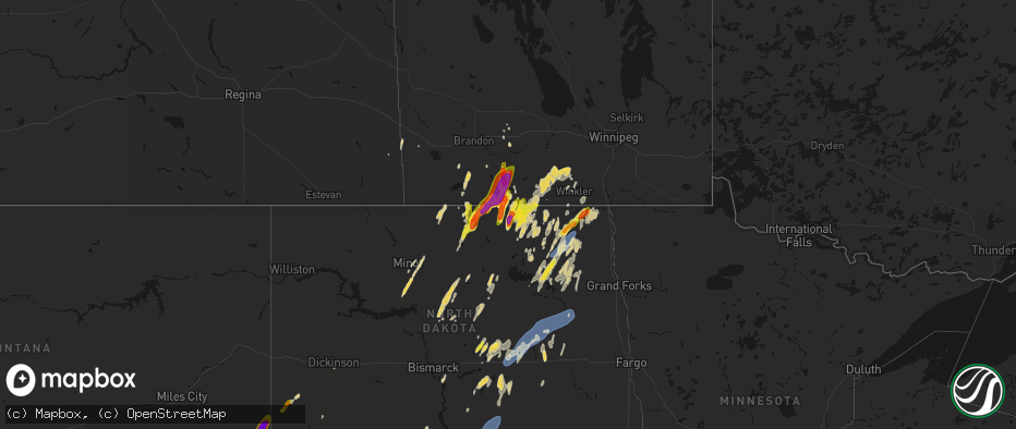 Hail map on June 2, 2026