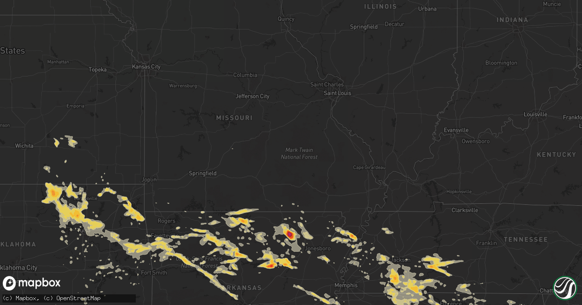 Hail map on June 3, 2012