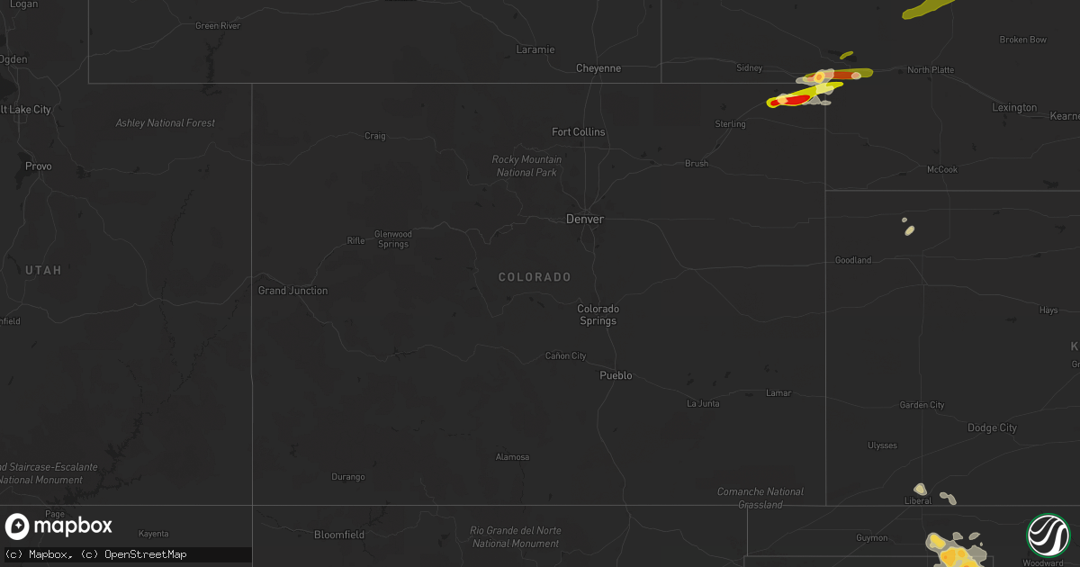 Hail map in Colorado on June 3, 2013