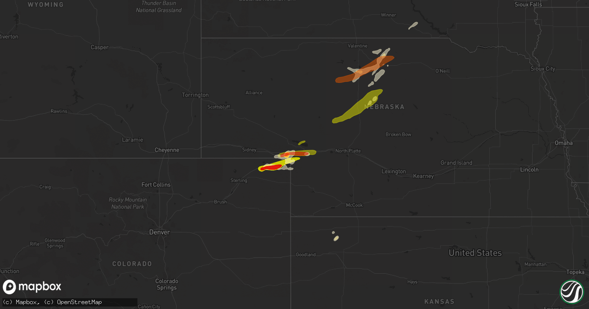 Hail map on June 3, 2013