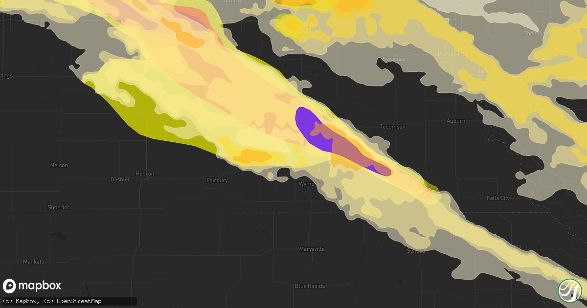 Hail map in Beatrice, NE on June 3, 2014