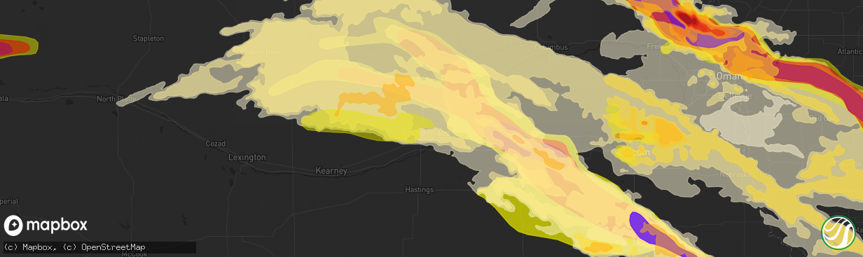 Hail map in Grand Island, NE on June 3, 2014