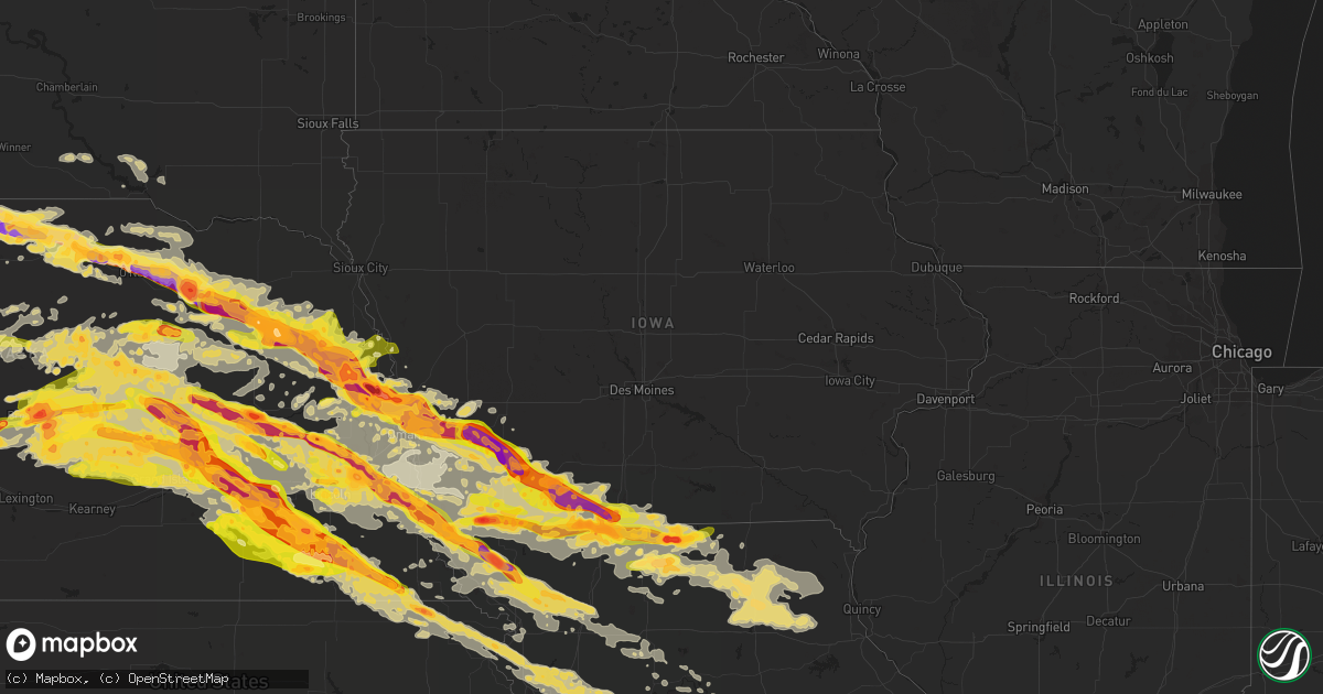 Hail map in Iowa on June 3, 2014