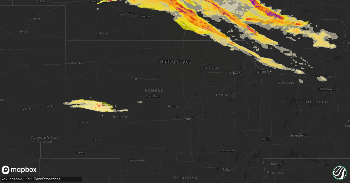 Hail map in Kansas on June 3, 2014