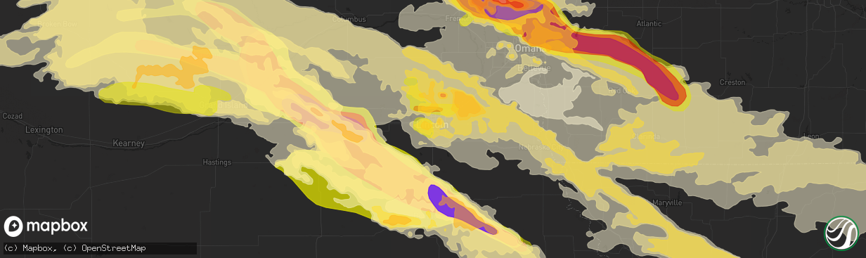 Hail map in Lincoln, NE on June 3, 2014