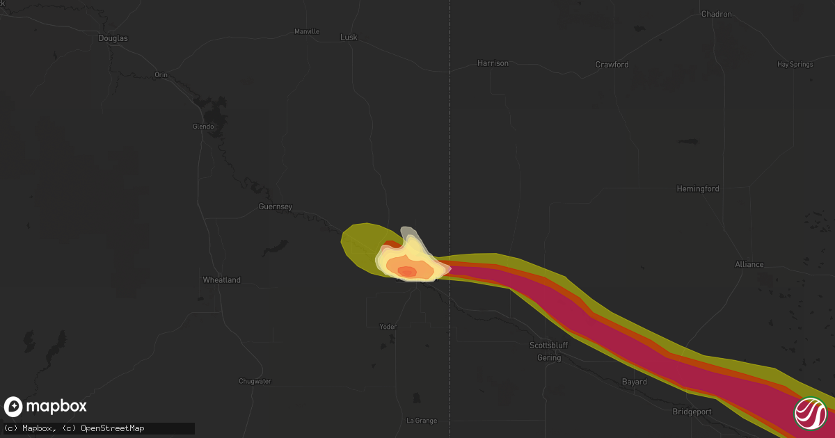 Hail map in Torrington, WY on June 3, 2014