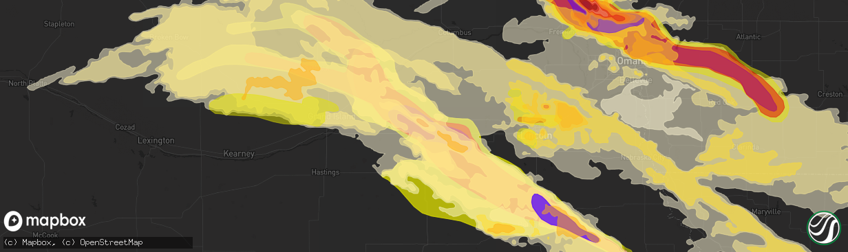 Hail map in York, NE on June 3, 2014