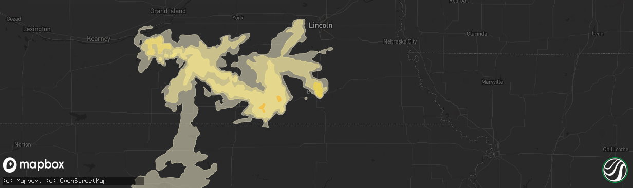 Hail map in Beatrice, NE on June 3, 2015