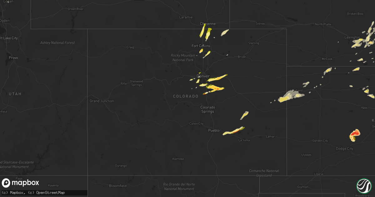 Hail map in Colorado on June 3, 2015