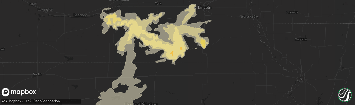 Hail map in Fairbury, NE on June 3, 2015