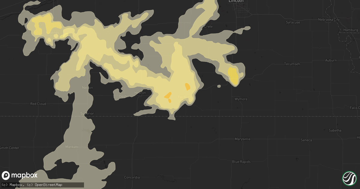 Hail map in Fairbury, NE on June 3, 2015