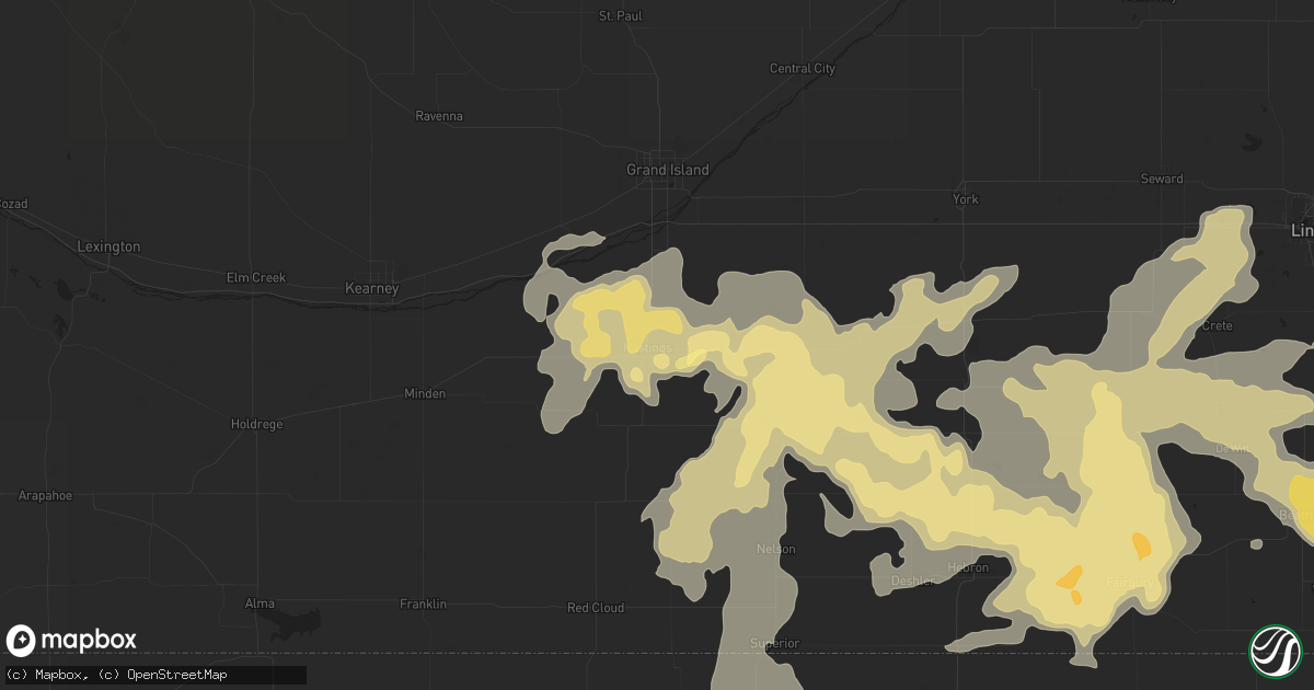 Hail map in Hastings, NE on June 3, 2015