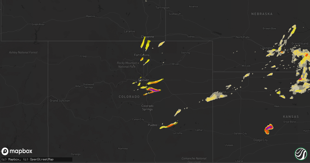 Hail map on June 3, 2015