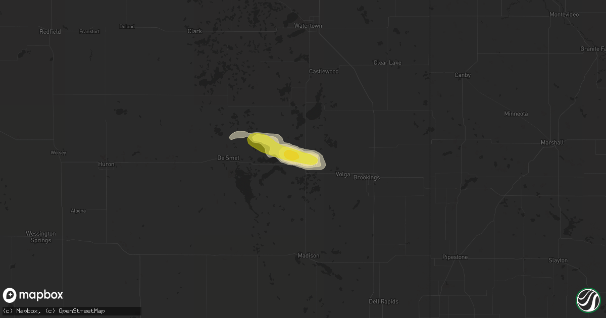 Hail map in Arlington, SD on June 3, 2016