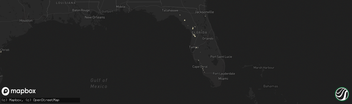 Hail map in Florida on June 3, 2016