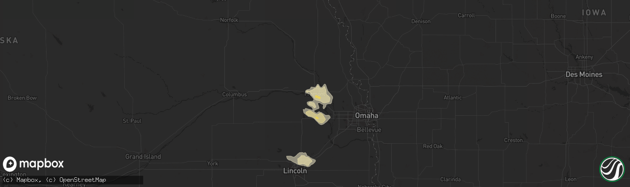 Hail map in Fremont, NE on June 3, 2016