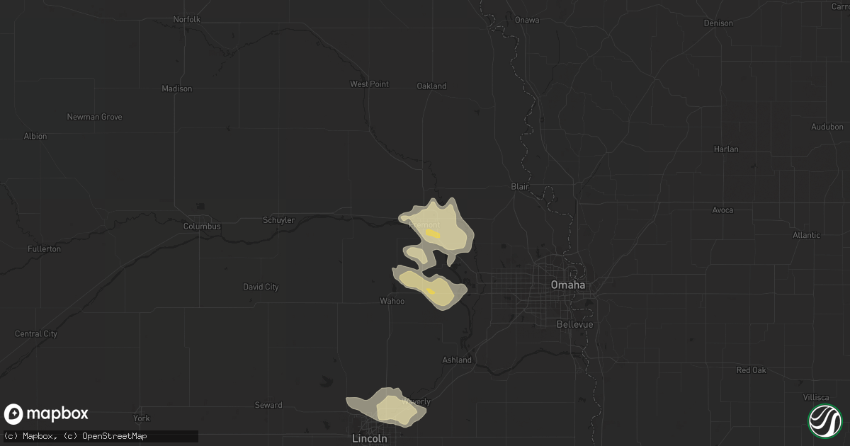Hail map in Fremont, NE on June 3, 2016
