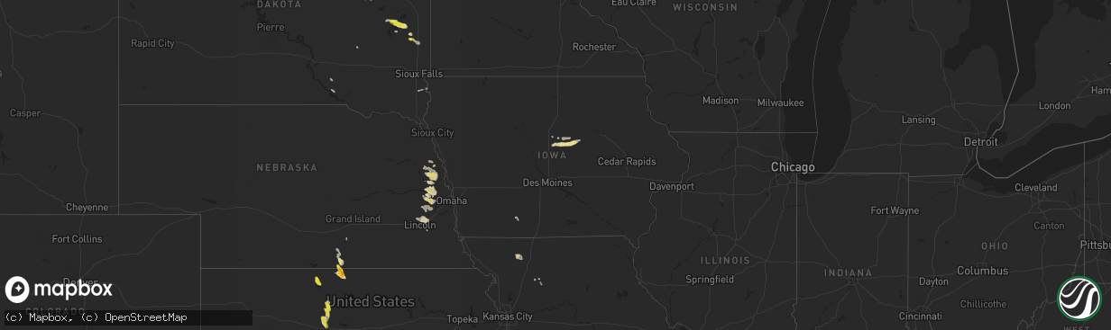 Hail map in Iowa on June 3, 2016