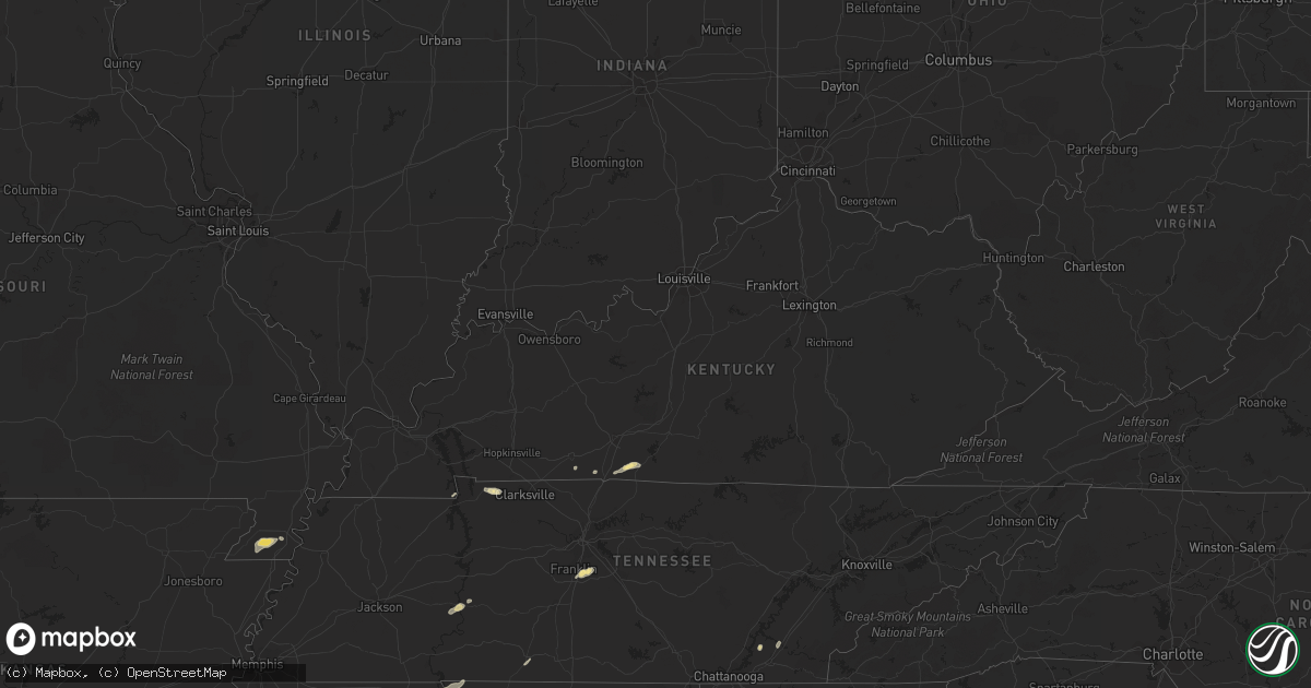 Hail map in Kentucky on June 3, 2016
