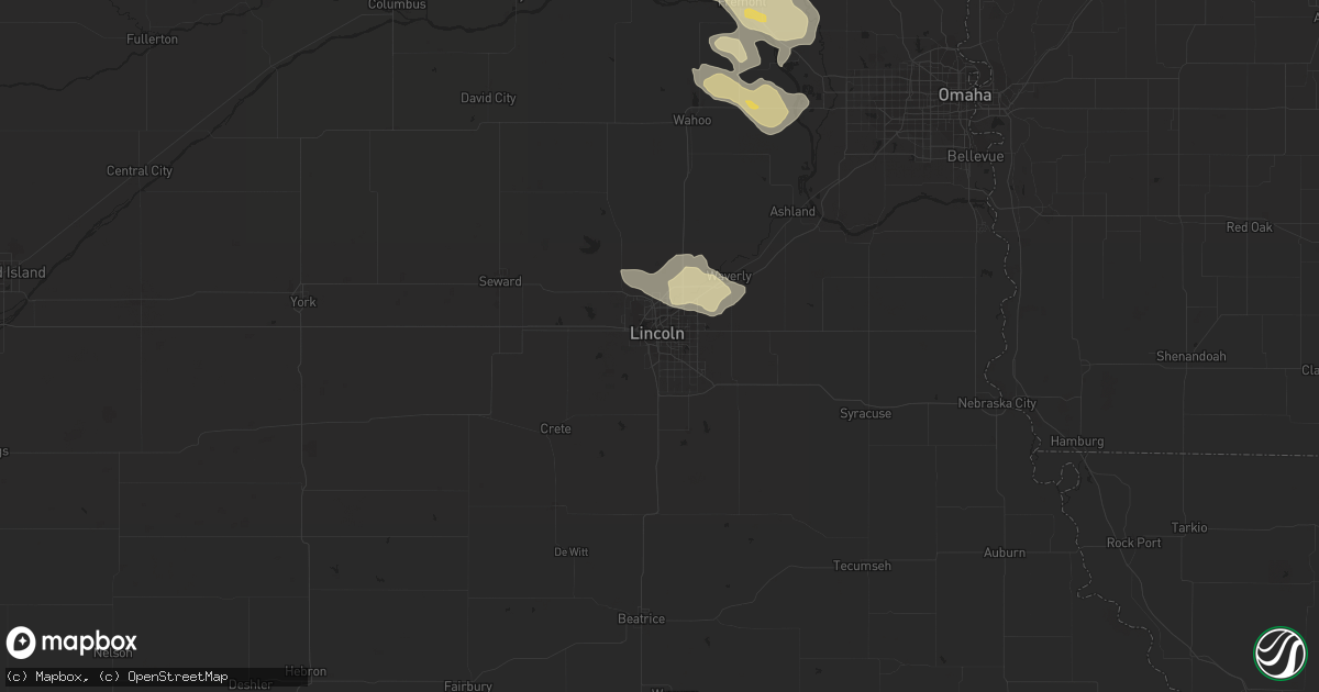 Hail map in Lincoln, NE on June 3, 2016