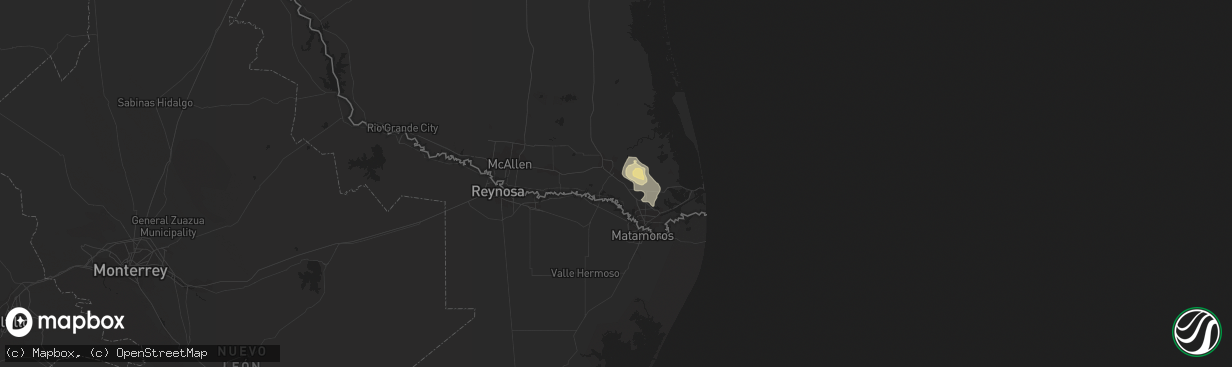 Hail map in San Benito, TX on June 3, 2016