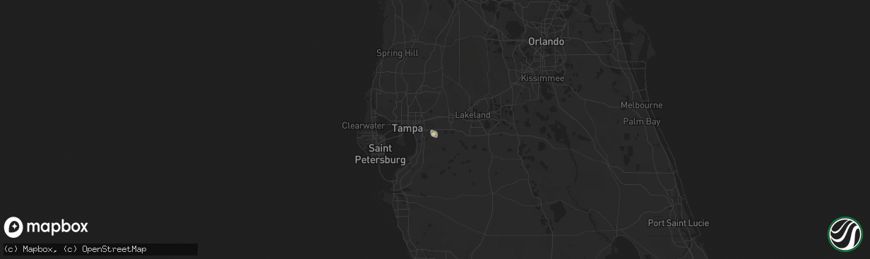 Hail map in Valrico, FL on June 3, 2016